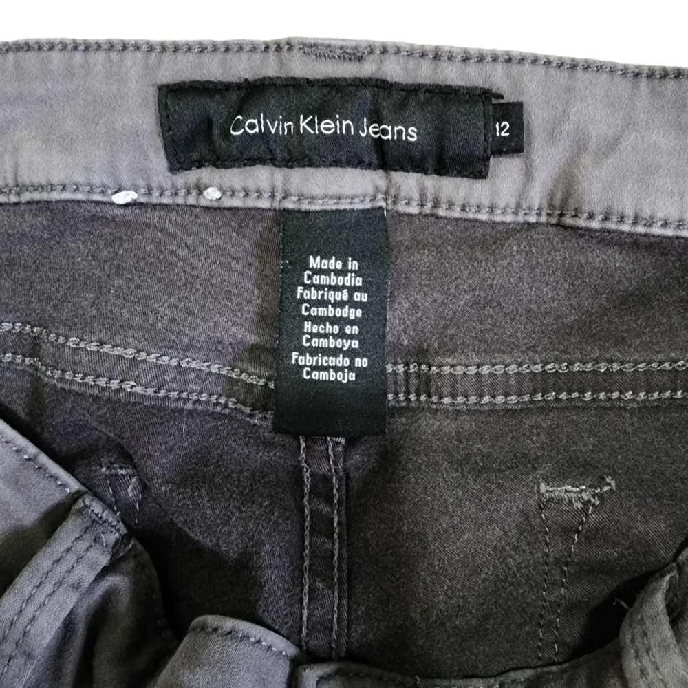 Calvin Klein Grey Slim Skinny Jeans - 12 - Picture 6 of 7